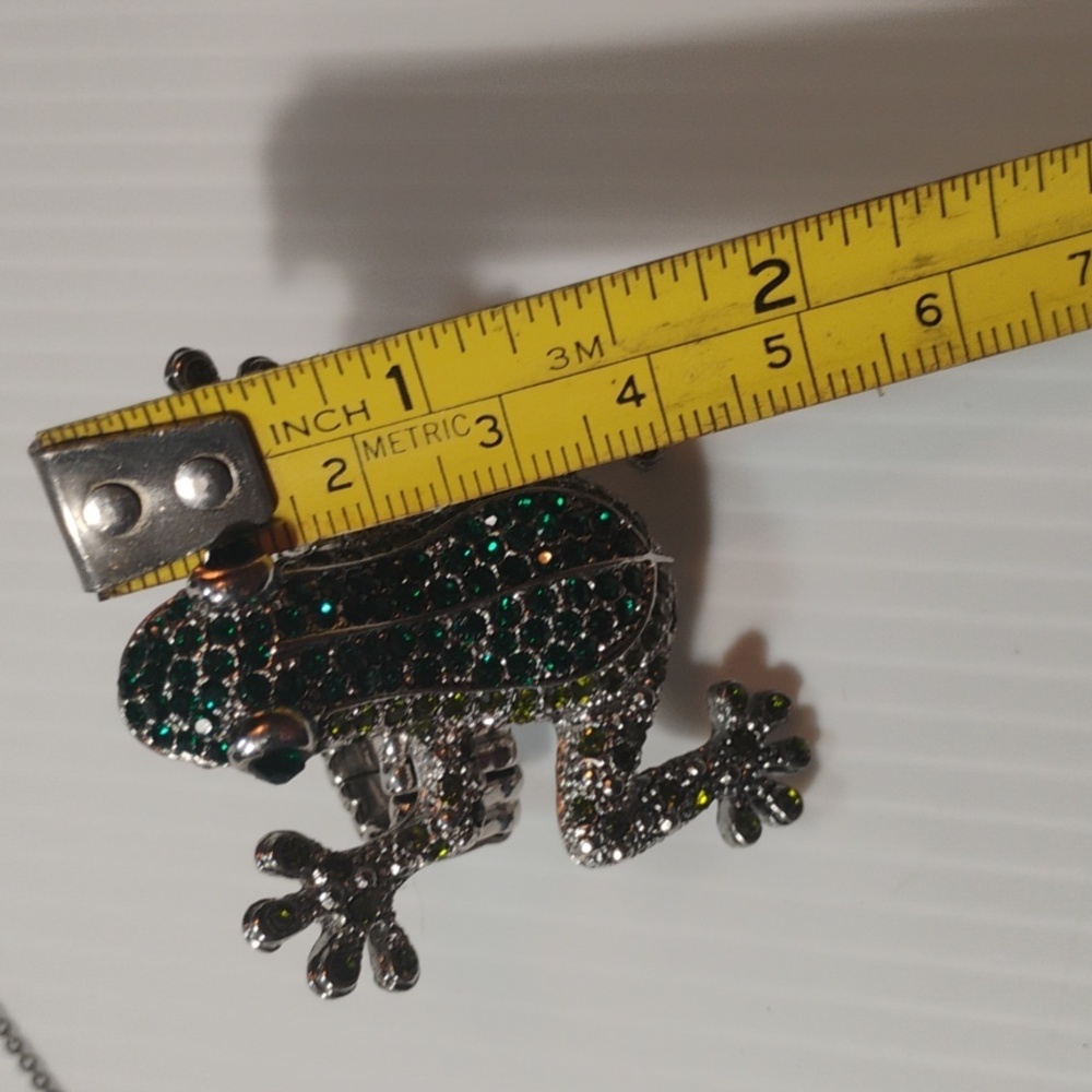 Crystal Accent Adjustable Frog Ring - image 6